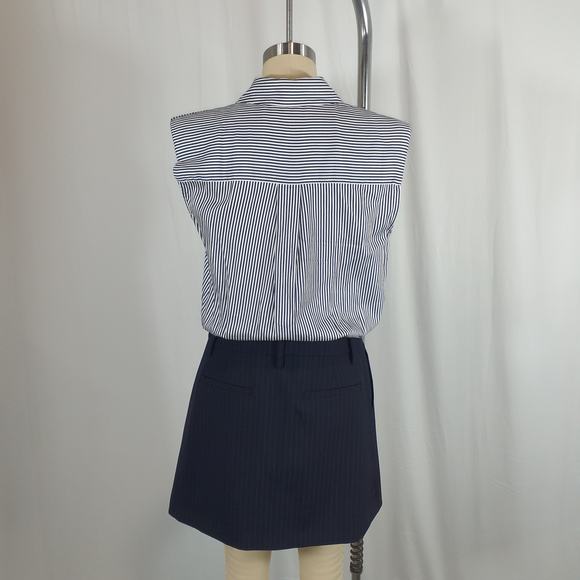 Simkhai 'Graham Shirting' Black Combo Mini Dress Size 6 - Picture 3 of 5